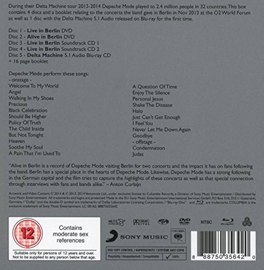 洋楽 Depeche Mode Live in Berlin (Box Set) Amazon.co.jp: Depeche Mode Live in Berlin (Box Set